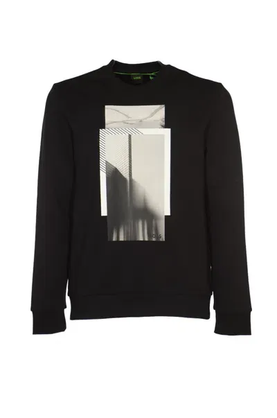 Hugo Boss Boss  Graphic Printed Sweatshirt In Black