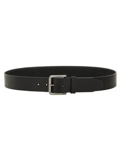 Hugo Boss Boss  Logo Engraved Belt In Black