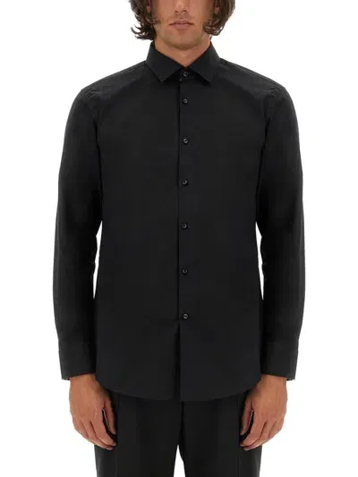 Hugo Boss Boss  Long Sleeved Buttoned Shirt In Black