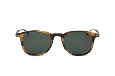 Hugo Boss Boss  Oval Frame Sunglasses In Gold