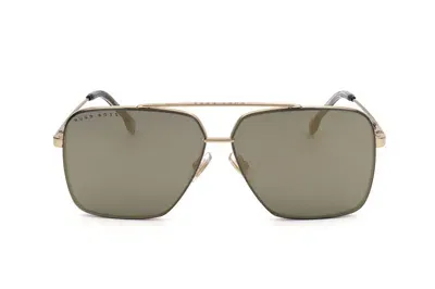 Hugo Boss Boss  Pilot Frame Sunglasses In Green