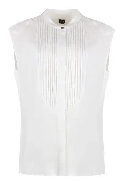 Hugo Boss Boss  Pleated Short In White