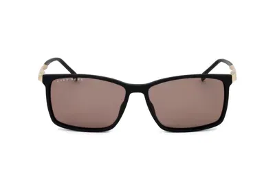 Hugo Boss Boss  Rectangular Frame Sunglasses In Brown