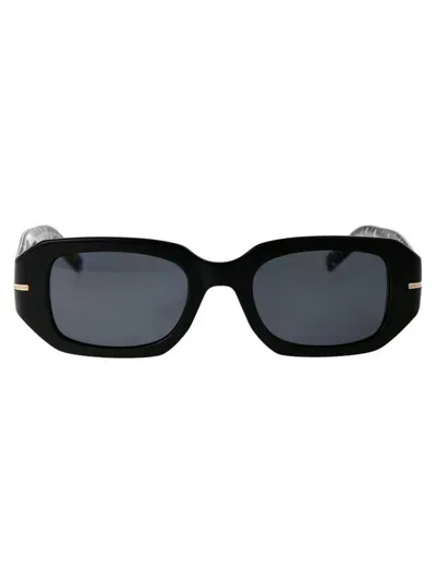 Hugo Boss Boss  Rectangular Frame Sunglasses In Black