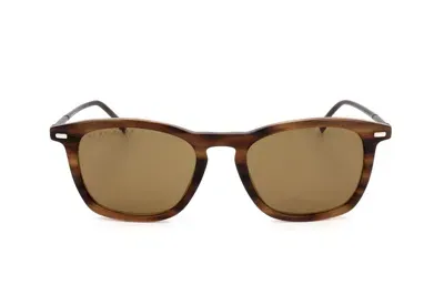 Hugo Boss Boss  Rectangular Frame Sunglasses In Brown