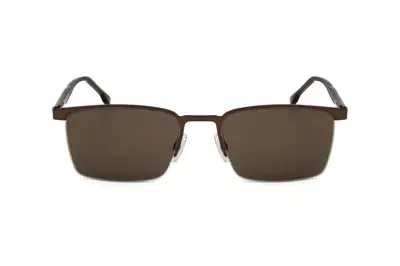 Hugo Boss Boss  Rectangular Frame Sunglasses In Brown