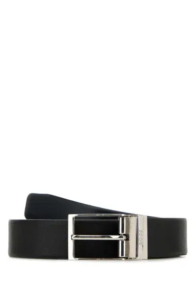 Hugo Boss Boss  Reversible Buckle Belt In Black