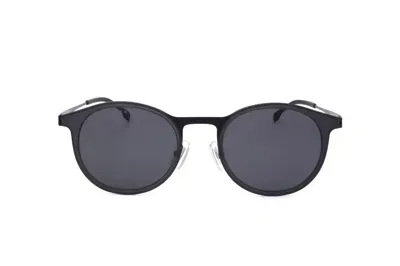 Hugo Boss Boss  Round Frame Sunglasses In Black