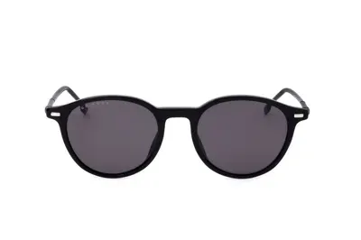 Hugo Boss Boss  Round Frame Sunglasses In Black