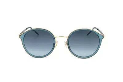 Hugo Boss Boss  Round Frame Sunglasses In Blue