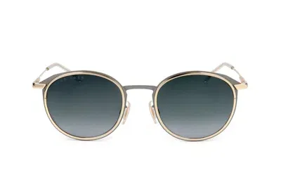 Hugo Boss Boss  Round Frame Sunglasses In Gold