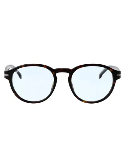 Hugo Boss Boss  Round Frame Sunglasses In Multi