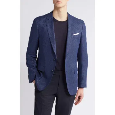 Hugo Boss Boss Hutson Textured Sport Coat In Navy