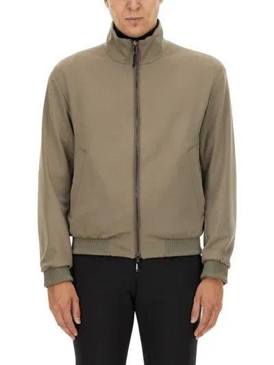 Hugo Boss Boss Jacket With Zip In Green