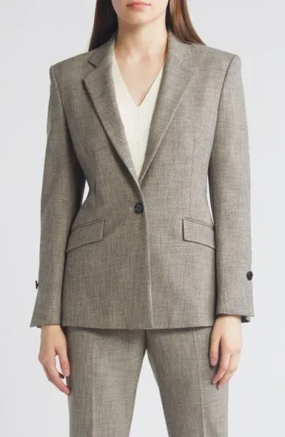 Hugo Boss Boss Janeri Notch Lapel Blazer In Grey Jersey Fantasy