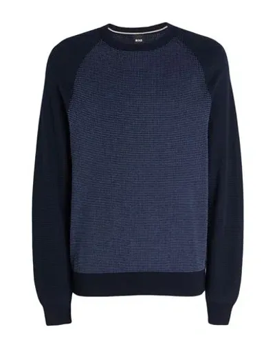 Hugo Boss Boss Man Sweater Navy Blue Size Xl Virgin Wool, Cotton