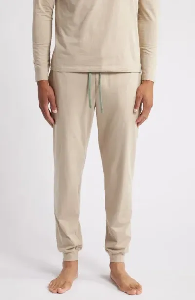 Hugo Boss Boss Mix Match Pajama Joggers In Light Beige