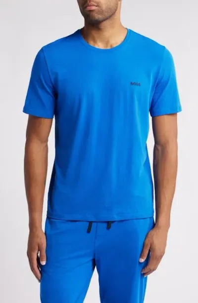 Hugo Boss Boss Mix Match Pajama T-shirt In Bright Blue