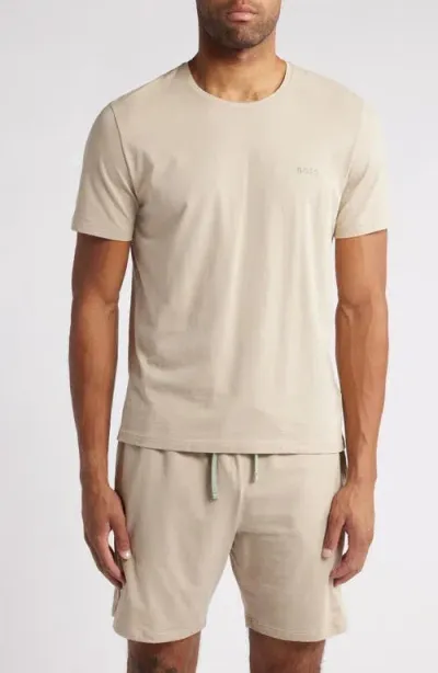 Hugo Boss Boss Mix Match Pajama T-shirt In Light Beige