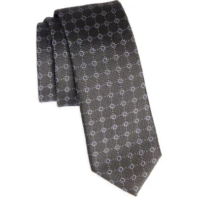 Hugo Boss Boss Neat Silk Blend Tie In Black