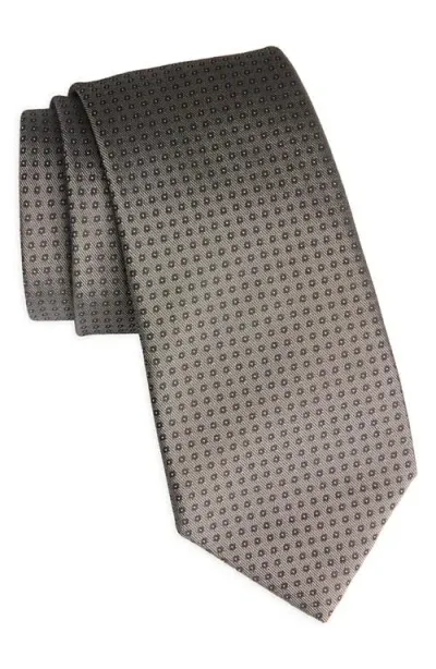 Hugo Boss Boss Neat Silk Blend Tie In Neutral