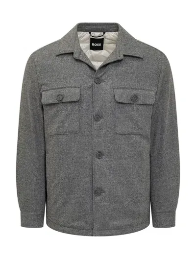 Hugo Boss Boss P-carper-os Jacket In Grey