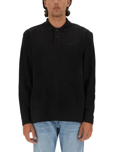 Hugo Boss Boss Polo With Logo In Black 001