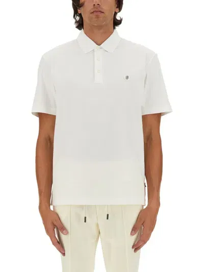 Hugo Boss Boss Polo With Logo In White