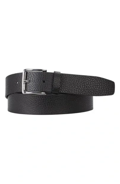 Hugo Boss Boss Ronnie Leather Belt In Black