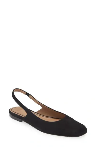 Hugo Boss Boss Rose Slingback Flat In Black