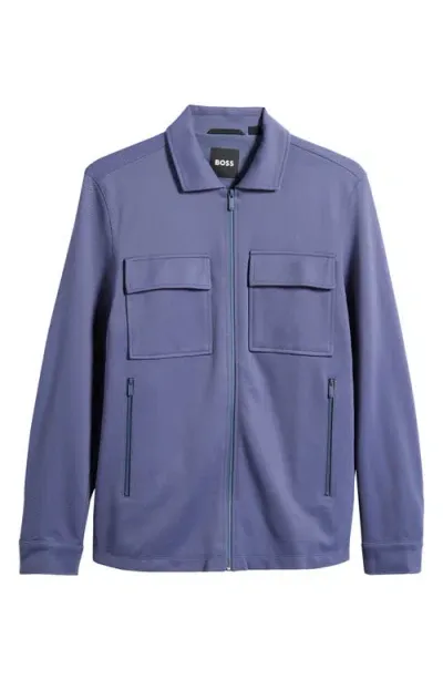 Hugo Boss Boss Sigmon Zip Jacket In Navy