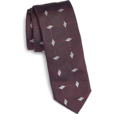 Hugo Boss Boss Silk Tie In Open Red