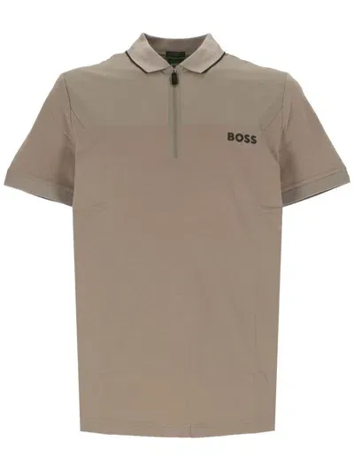 Hugo Boss Boss T-shirts And Polos In Beige