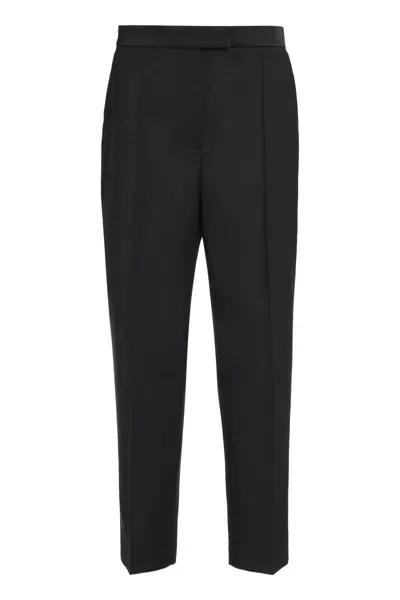 Hugo Boss Boss  Pleat Tailored Trousers In Black