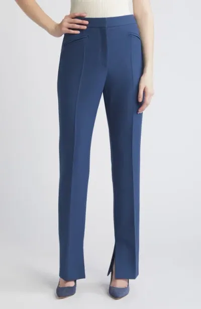 Hugo Boss Boss Teana Stretch Straight Leg Pants In Insignia Blue