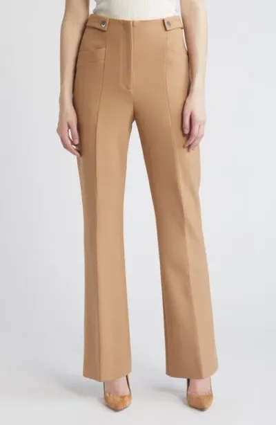 Hugo Boss Boss  Pleat Drawstring Trousers In Brown