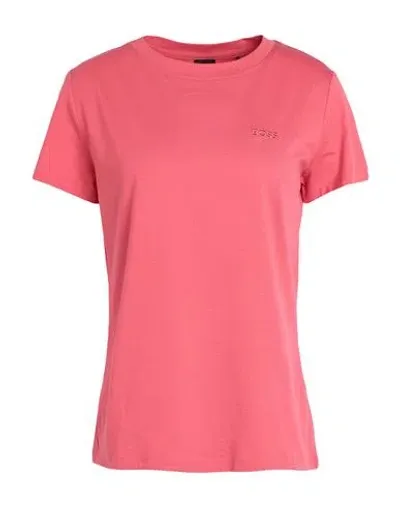 Hugo Boss Boss Woman T-shirt Coral Size Xl Cotton In Strawberry