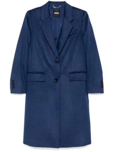 Hugo Boss Catara Coat In Blue