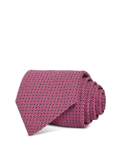 Hugo Boss Classic Dot Tie In Dark Red