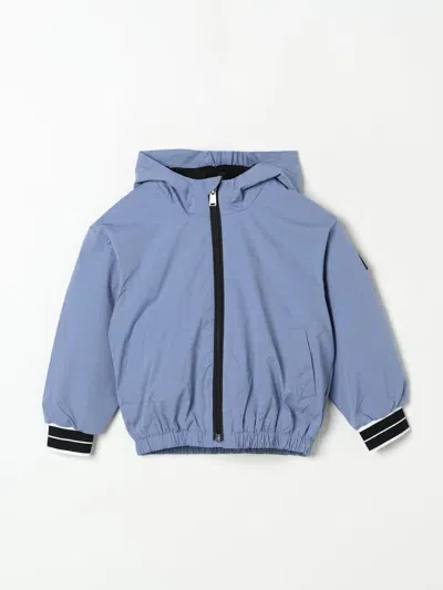 Hugo Boss Coat Boss Kids Color Blue In Blau