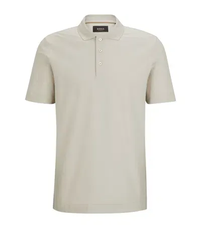 Hugo Boss Cotton-silk Polo Shirt In Pink