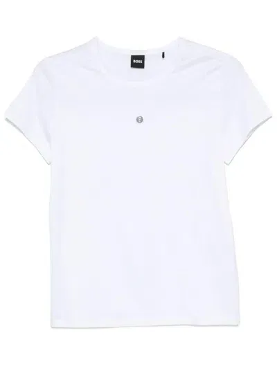 Hugo Boss Cut-out Logo T-shirt In White