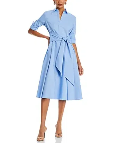 Hugo Boss Debrana Shirt Dress In Bright Blue