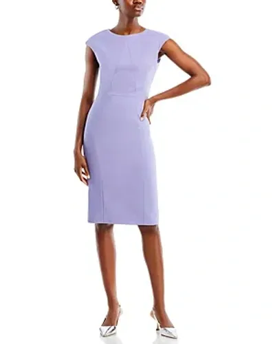 Hugo Boss Dekaliah Cap Sleeve Sheath Dress In Iris