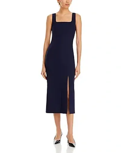 Hugo Boss Dineza Sleeveless Midi Dress In Sky Captain