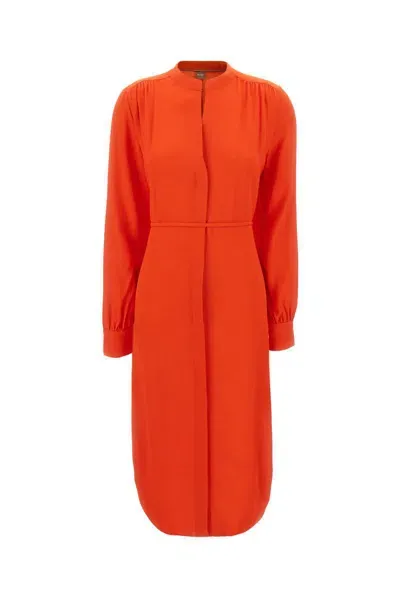 Hugo Boss Dresses In Orange