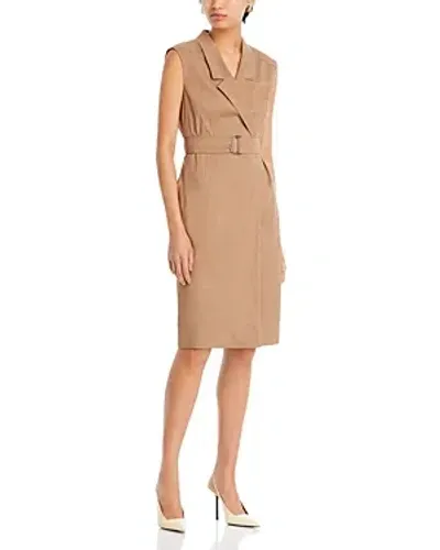 Hugo Boss Drupe Dress In Medium Beige