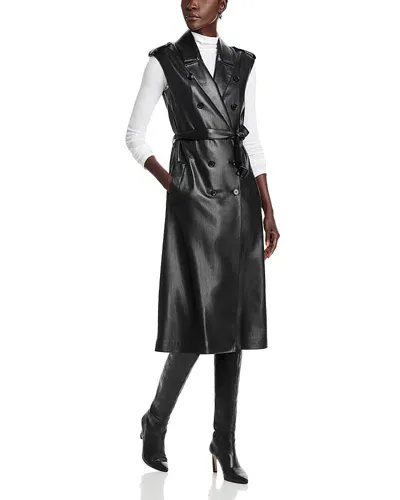 Hugo Boss Dujeta Faux Leather Dress In Black