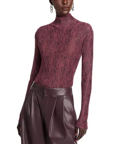 Hugo Boss Emata Mesh Top In Deco Rose Snake