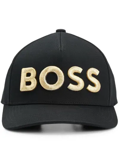 Hugo Boss Embroidered-logo Cap In Black